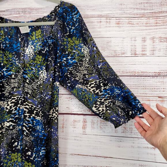 Alice & Trixie Silk Cottagecore Blue Paisley Dress & Sash M Boho Country Whimsy - Picture 6 of 13